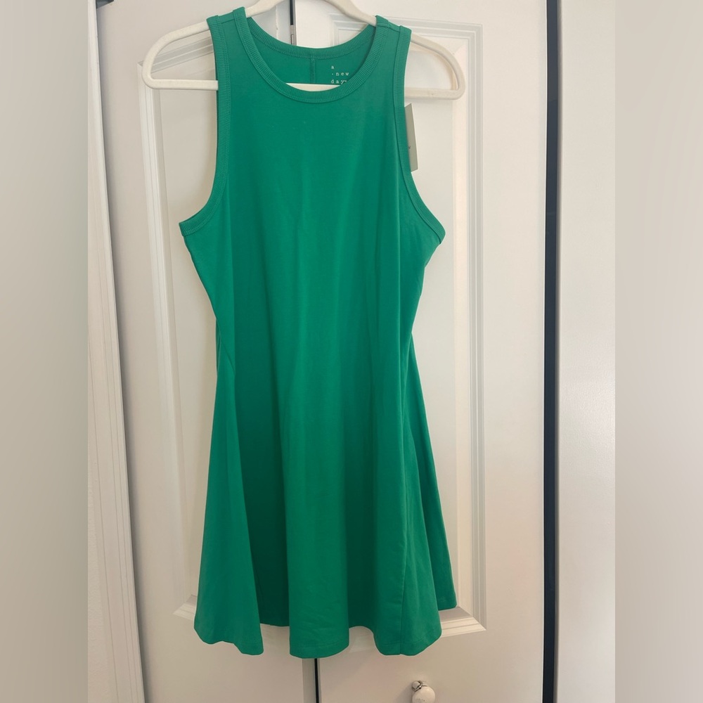 a new day Kelly Green A-Line Skater Dress